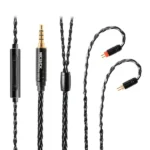 NICEHCK BlackWheat 8 Core Silver Plated Copper IEM Cable with Mic