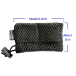 NICEHCK eHCK Black Universal Drawstring Earbud Mesh Bag Earphone Organizer Storage Pouch - Image 3