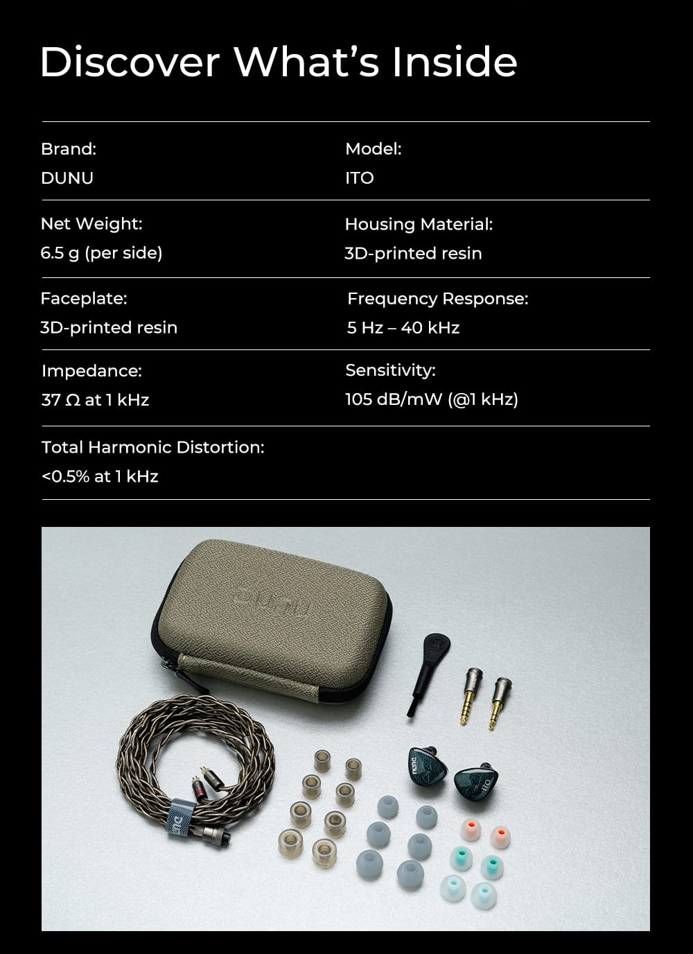 DUNU x KOTO ITO 2DD2BA Hybrid Drivers IEMs hifiheavenbd.com 8