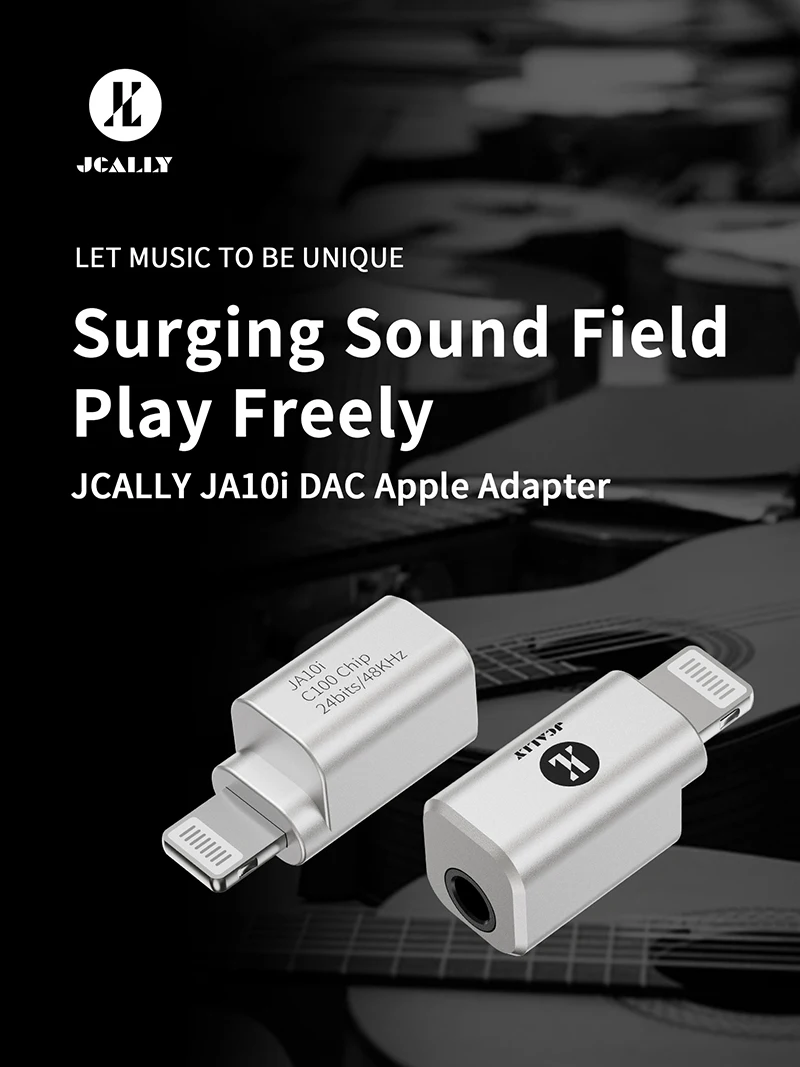 JCALLY JA10i C100 Lighting to 3.5mm Earphone Digital Audio Adapter For IOS hifiheavenbd.com 1