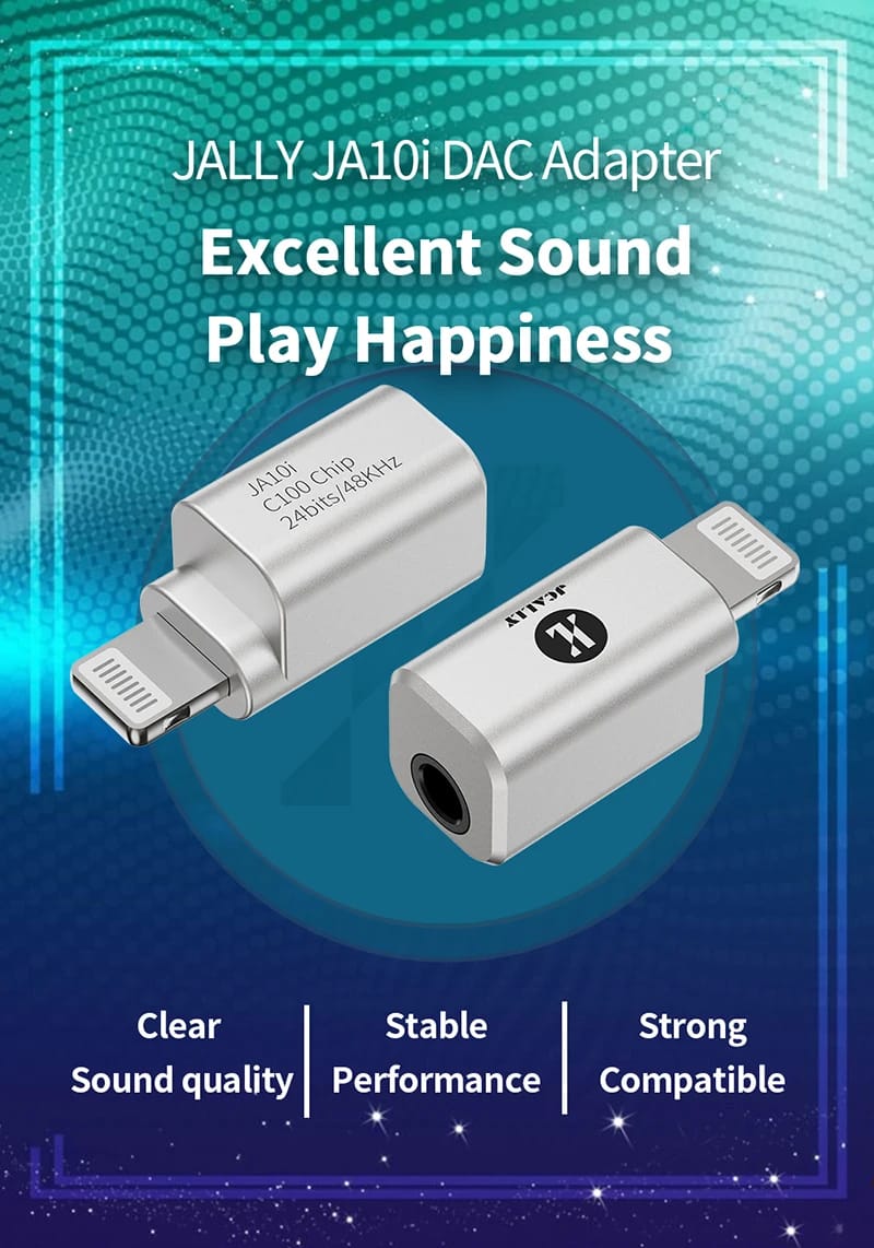 JCALLY JA10i C100 Lighting to 3.5mm Earphone Digital Audio Adapter For IOS hifiheavenbd.com 4