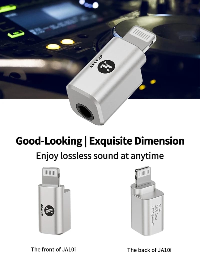 JCALLY JA10i C100 Lighting to 3.5mm Earphone Digital Audio Adapter For IOS hifiheavenbd.com 7