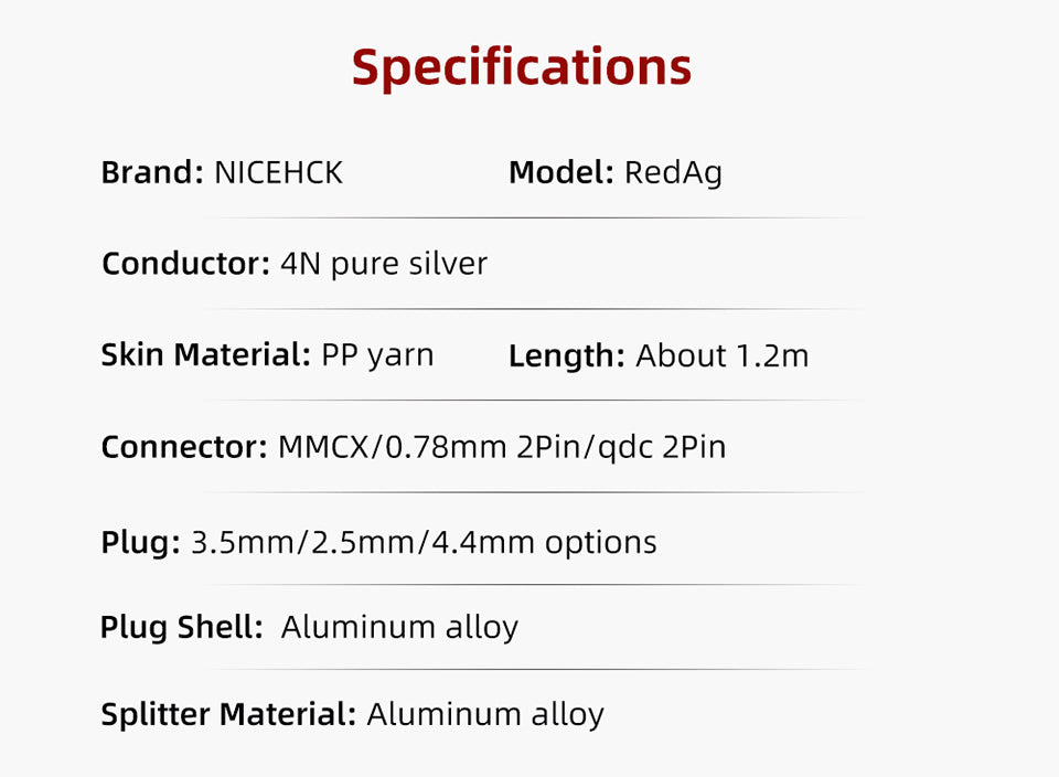 NICEHCK RedAg 4N Silver Cable hifiheavenbd.com 16